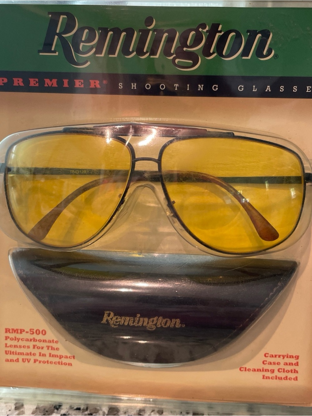 Remington Premier Shooting Safety Glasses Yellow Lens Case RM312BYWM